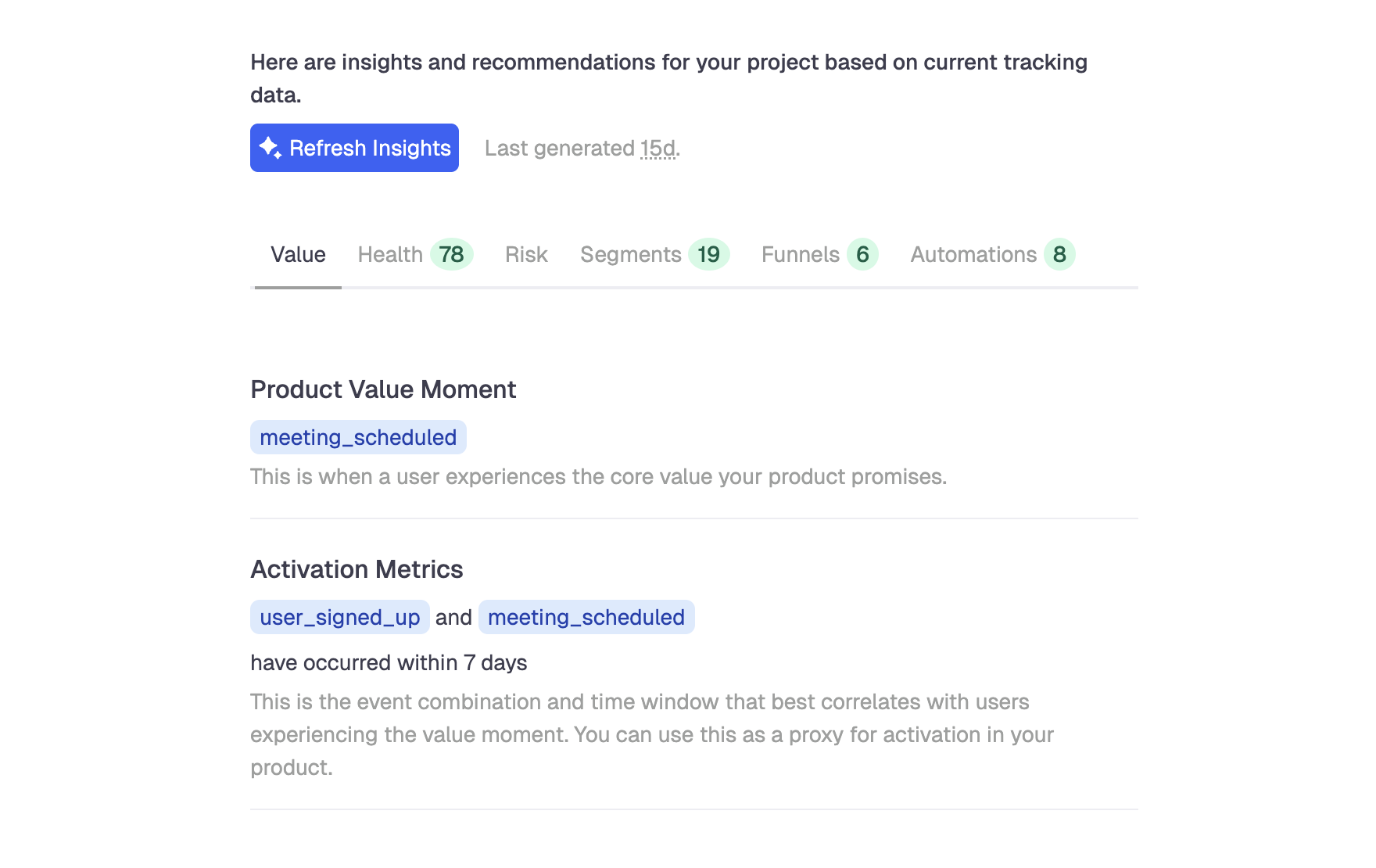 Product value insights